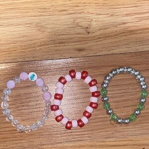 Set of Three Beaded Bracelets